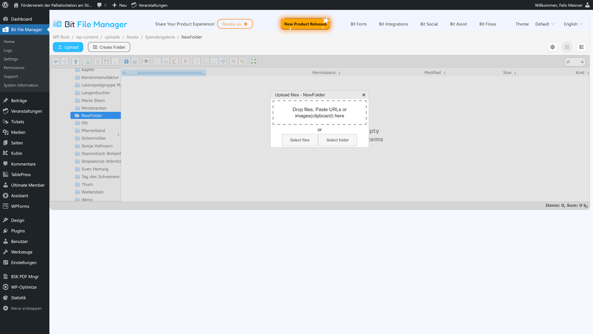 Upload Dialog