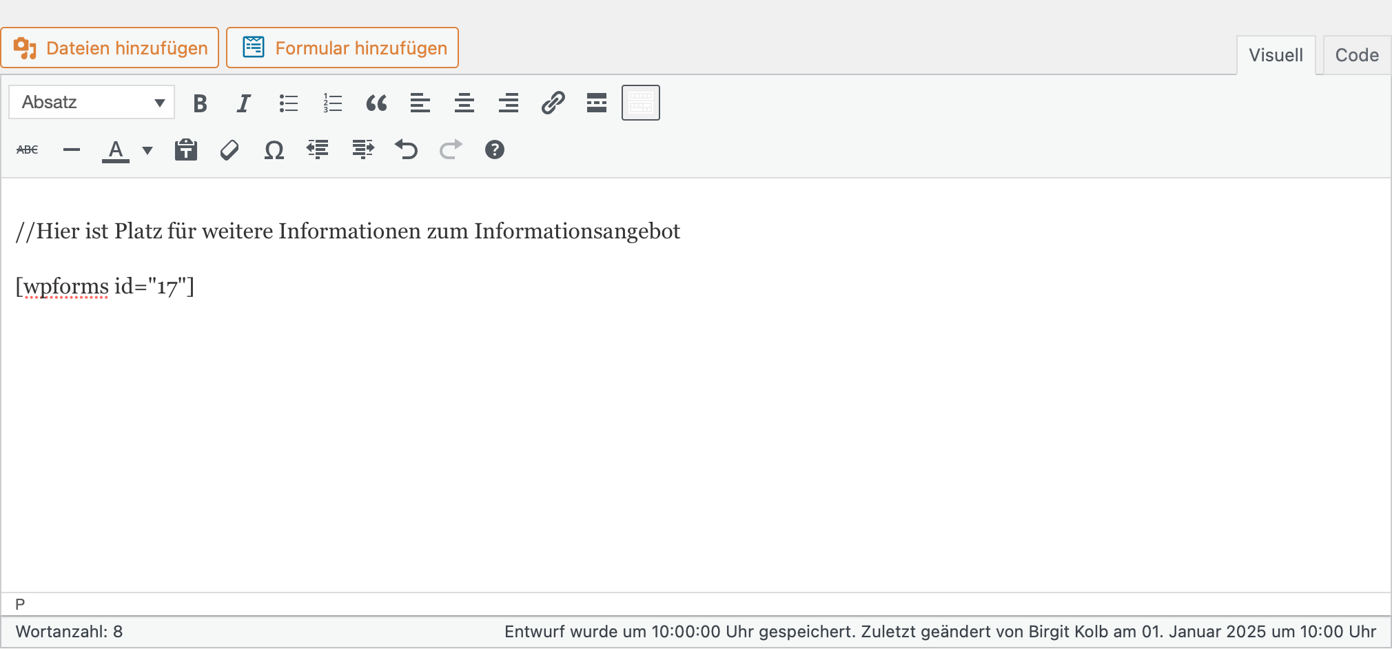 Veranstaltungsbeschreibung